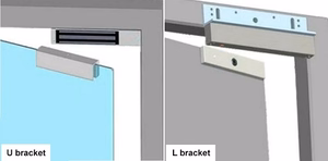 L-Shaped Door Bracket Jaoks Electromagnetic Lock, 222x32x54mm