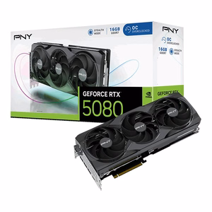 PNY GeForce RTX 5080 Overclocked Triple Fan NVIDIA graafikakaart, 16 GB GDDR7