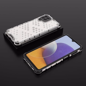 Honeycomb Case kaitsekate TPU kaitserauaga Samsung Galaxy A22 4G läbipaistev