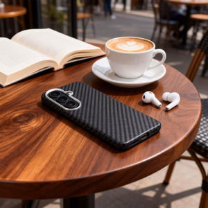 Tech-Protect Ion Carbon MagSafe Ümbris for Samsung Galaxy S26 - must and hõbedane