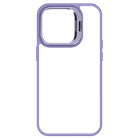 Tel Protect Kickstand Ümbris + camera glass (lens) jaoks Iphone 15 Pro light purple
