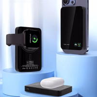 Blavec Akupank 10000mAh BJ-04 Slim 13,5mm - Type C - 22,5W magnetic Magsafe 3 in 1 (PBBJ04-MC10B) must glass