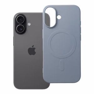 SILICONE MAG COVER (big hole) Ümbris compatible with MagSafe jaoks IPHONE 17 light sinine
