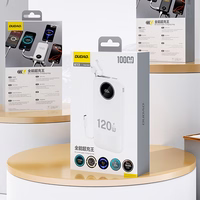 Dudao K13 10000mAh Powerbank sisseehitatud kaabliga - valge