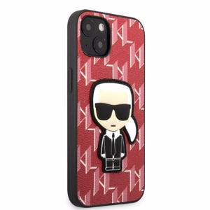 Karl Lagerfeld KLHCP13SPMNIKPI iPhone 13 mini 5.4" жёсткий чехол красный/красный Monogram Ikonik Patch