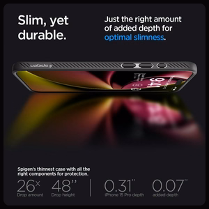 Spigen чехол LIQUID AIR для iPhone 15 Pro матовый чёрный