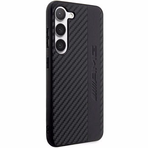 AMG AMHCS23MBLSCA S23+ S916 чёрный/чёрный жёсткий чехол Carbon Stripe & Embossed
