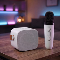 Blavec kantav Bluetooth kõlar WS-07 Karaoke Party 5W 2 mikrofoniga valge