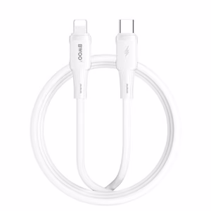 BWOO silikoon kaabel X329CL 27W USB-C - lightning 1m valge