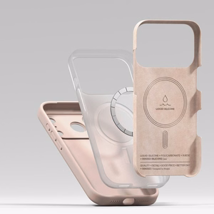 Ringke Silicone Magnetic MagSafe Ümbris jaoks iPhone 17 Pro - Roosa