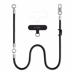 Tech-Protect C10S Rope Phone Lanyard - Black and Titanium