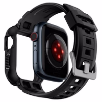 Spigen Rugged Armor Pro ümbris koos rihmaga Apple Watch 4 / 5 / 6 / 7 / 8 / SE (44/45 mm) - must