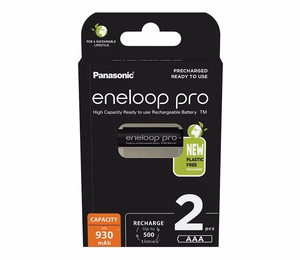 Laetavad patareid PANASONIC ENELOOP PRO AAA 930 mAh 2 tk (BK-4HCDE/2CP)