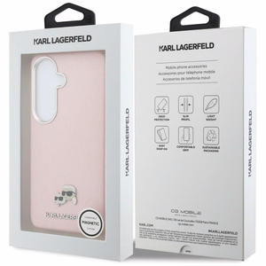 Karl Lagerfeld ümbris Saffiano KC Metal Logo MagSafe Samsung Galaxy S26 roosa