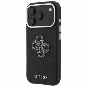 Guess Grained & Big Resin Logo ümbris iPhone 18 Pro Max / 17 Pro Max – must
