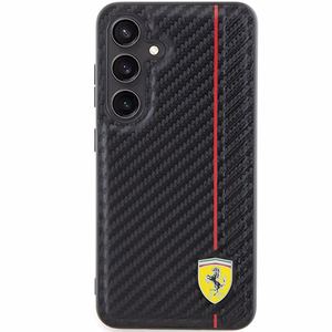 Ferrari Carbon Printed Line ümbris jaoks Samsung Galaxy S24 - must