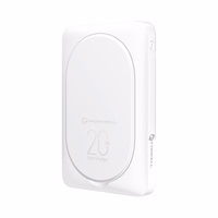 Powerbank compatible with MagSafe Forcell F-Energy MagStand F10K2 QC3.0 PD 5A 20W 10000 mAh valge