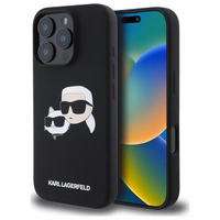 Karl Lagerfeld Silicone Ümbris Heads Print MagSafe jaoks iPhone 16 Pro - Must