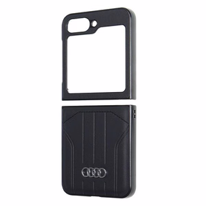 Чехол Audi из синтетической кожи MagSafe для Samsung Galaxy Z Flip 6 - чёрный