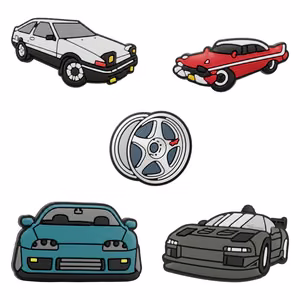 3D-наклейка Быстрые автомобили, комплект 5pcs