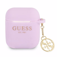 Guess GUA2LSC4EU AirPods 1/2 kate lilla/lilla Silikoonist Charm 4G Collection