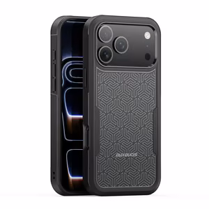 Ümbris Dux Ducis Shld Apple iPhone 17 Pro Max must (Triangle Pattern)