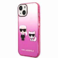 Karl Lagerfeld Gradient Ikonik Karl&Choupette Ümbris jaoks iPhone 14 Plus - roosa