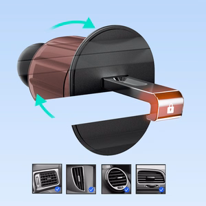 Dudao F2+ smartphone hoidja jaoks air vent, clamp - must