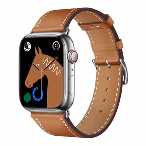 Strap for Apple Watch Forcell F-Design FA20 holes eco-friendly leather 42 / 44 / 45 / 49 mm brown