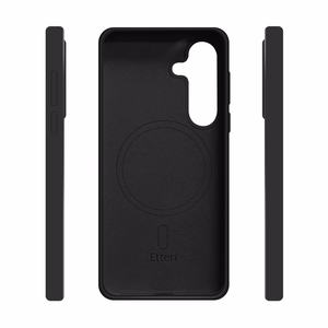 Силиконовый чехол Etteri Mag для Samsung Galaxy S25 Plus чёрный
