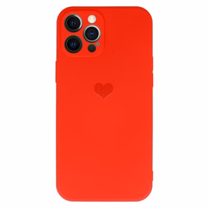 Vennus Silicone Heart Case for Iphone 11 Pro design 1 red