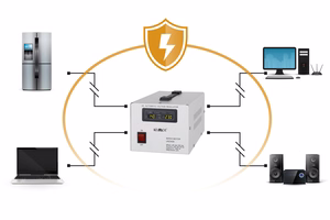 Automaatne pingestabilisaator KEMOT MSER-1000 (1000 VA, servomootor)
