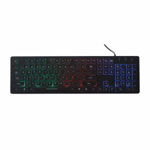 ART juhe klaviatuur USB A QWERTY koos light õhuke AK-20 must
