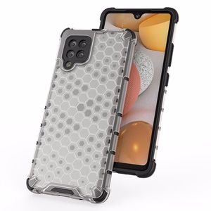 Honeycomb Case kaitsekate TPU kaitserauaga Samsung Galaxy A42 5G läbipaistev