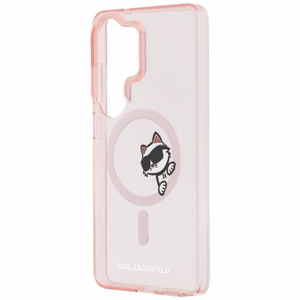 Karl Lagerfeld чехол IML Peekaboo Choupette MagSafe для Samsung Galaxy S26 Ultra розовый