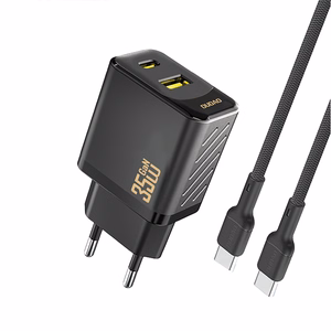 Dudao A27MaxCEU PD QC 35W USB-A USB-C seinalaadija USB-C kaabliga - must
