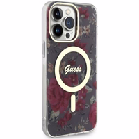 Guess GUHMP14XHCFWSA iPhone 14 Pro Max 6.7" roheline/khaki hardcase Flower MagSafe