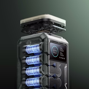 Powerbank Joyroom JR-PBF10 75000mAh 100W 3x USB-C 3x USB-A kokkupandava taskulambi ja käepidemega - roheline
