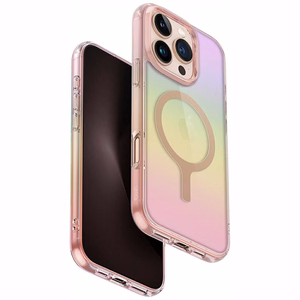 Uniq Iridescia Magclick Charging Ümbris jaoks iPhone 16 Pro - Roosa