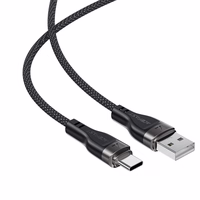 Acefast C11-04 USB-A - USB-C 3A Kaabel 1.2m Magnetic Braid - must