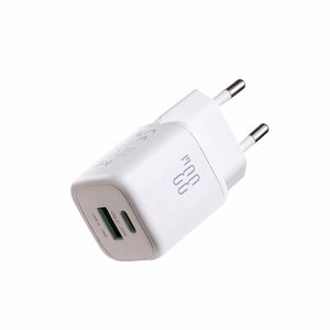 Joyroom JR-TG7 33W USB-A + USB-C seinalaadija 60W USB-C - USB-C 1m kaabliga valge