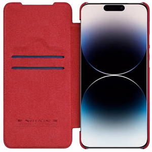 Ümbris Nillkin Qin Pro Leather Apple iPhone 14 Pro Max punane