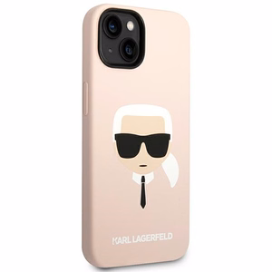 Karl Lagerfeld KLHMP14SSLKHLP iPhone 14 6.1 "hardcase light roosa / light roosa Silicone Karl`s Head Magsafe