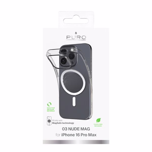 Puro 03 Mag MagSafe Silicone Ümbris jaoks iPhone 16 Pro Max - Läbipaistev