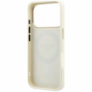 Guess Peony 4G Small Logo MagSafe-ümbris iPhone 17 Pro / 18 Pro jaoks, beež