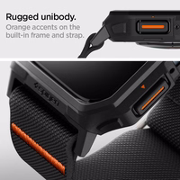 Spigen Lite Fit Pro Ümbris with Strap jaoks Apple Watch 4 / 5 / 6 / 7 / 8 / 9 / SE (44 / 45 mm) - Matte must