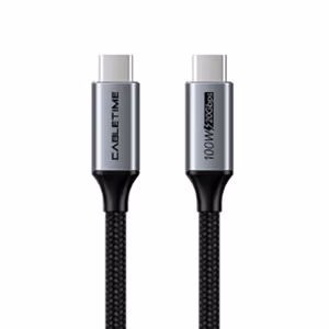 Kaabel USB3.2, Type C - Type C, 20Gbps, 100W, 20V/ 5A, 4K/ 60HZ, 1m
