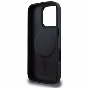 DKNY Plain Hõbedane Logo MagSafe iPhone 16 Pro Max Ümbris - Must