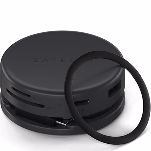 Adapter HUB 7in1 USB C Satechi Multiport ST-POTG7C kesköö must