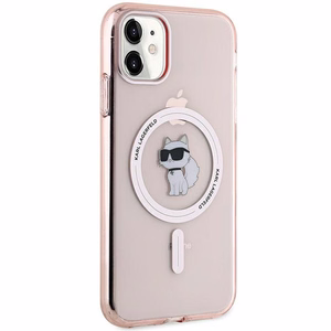 Чехол Karl Lagerfeld IML Choupette MagSafe для iPhone 11 / Xr - розовый